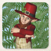Leprechaun Rechteckiger Pappuntersetzer (Vorderseite)