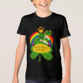 Leprechaun Regenbogen St. Patrick's Tri-Blend Shirt (Vorderseite)
