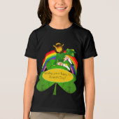 Leprechaun Regenbogen St. Patrick's Tri-Blend Shirt (Vorderseite)
