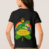 Leprechaun Regenbogen St. Patrick's Tri-Blend Shirt (Rückseite)