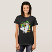 Leprechaun Ride Llama Alpaca St. Patricks Day T-Shirt (Vorne ganz)
