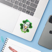 Leprechaun-Roboter St. Patrick's Day Aufkleber (Laptop mit iPhone)