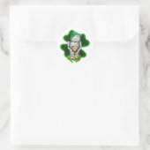 Leprechaun-Roboter St. Patrick's Day Runder Aufkleber (Tasche)
