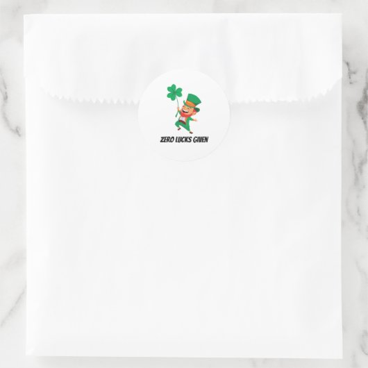 Leprechaun Runder Aufkleber (Tasche)