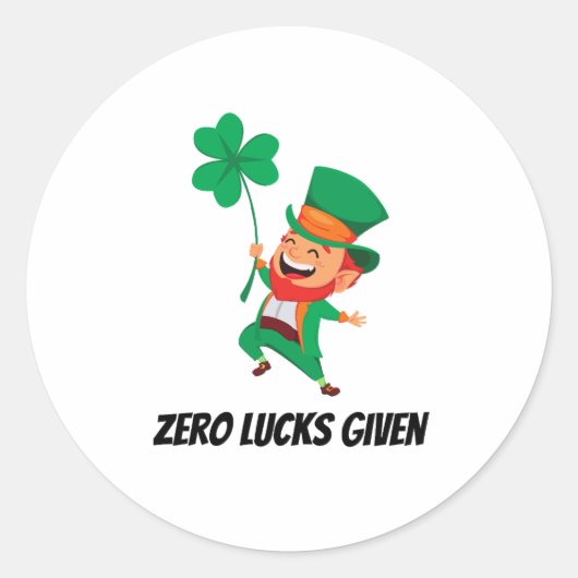 Leprechaun Runder Aufkleber (Vorderseite)