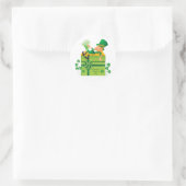 Leprechaun Runder Aufkleber (Tasche)