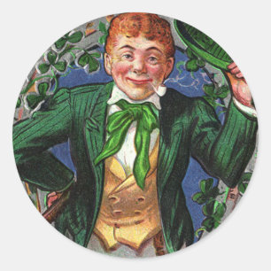 Leprechaun Runder Aufkleber