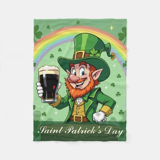 Leprechaun’s Cheers Beneath the Rainbow Fleecedecke (Vorderseite)