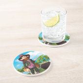 Leprechaun Sandstein Untersetzer (Seite)