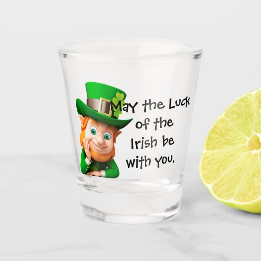 Leprechaun Schnapsglas (Vorderseite)