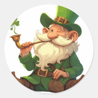 Leprechaun Schön Klebermagie Runder Aufkleber
