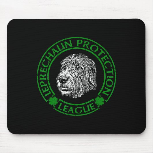 Leprechaun-Schutzliga Irischer Wolfshund Mousepad (Vorne)