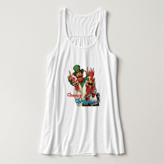 "Leprechaun Selfie Tank" Chessy Chicken Selfies Tank Top (Design Vorderseite)