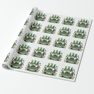 Leprechaun Shamrock irische Musik  Geschenkpapier