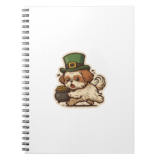 Leprechaun Shih Tzu St.Patrick's Day Notizblock (Vorderseite)