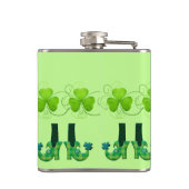 Leprechaun Shoes St Patrick's Day Flachmann (Rückseite)
