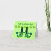 Leprechaun Shoes St Patrick's Day Karte (Vorderseite)