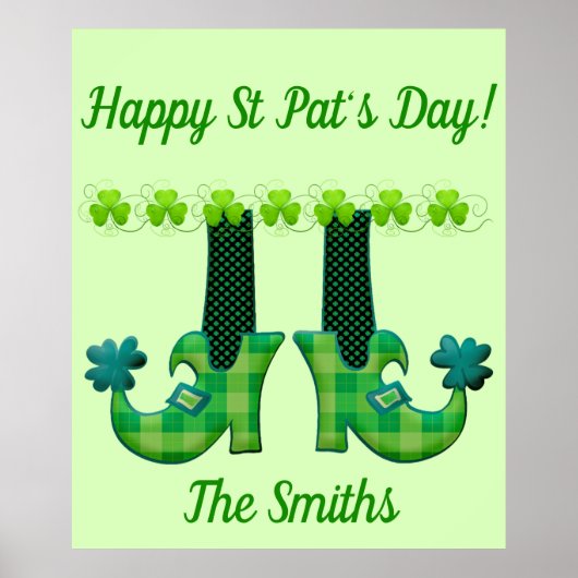 Leprechaun Shoes St Patrick's Day Poster (Vorne)