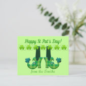 Leprechaun Shoes St Patrick's Day Postkarte (Stehend Vorderseite)