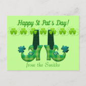 Leprechaun Shoes St Patrick's Day Postkarte (Vorderseite)