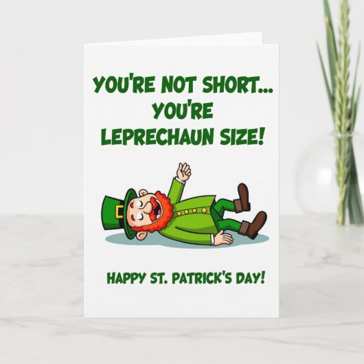 Leprechaun Size St Patricks Card Karte (Vorderseite)
