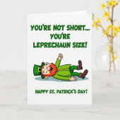 Leprechaun Size St Patricks Card Karte (Gelbe Blume)