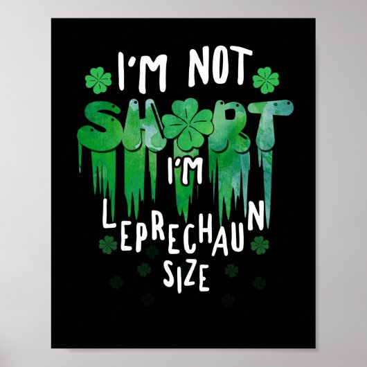 Leprechaun Size St Patricks Day Nicht Kurz Clou Poster (Vorne)