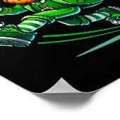 Leprechaun Soccer St Patricks Day Player Boys Men  Poster (Ecke)