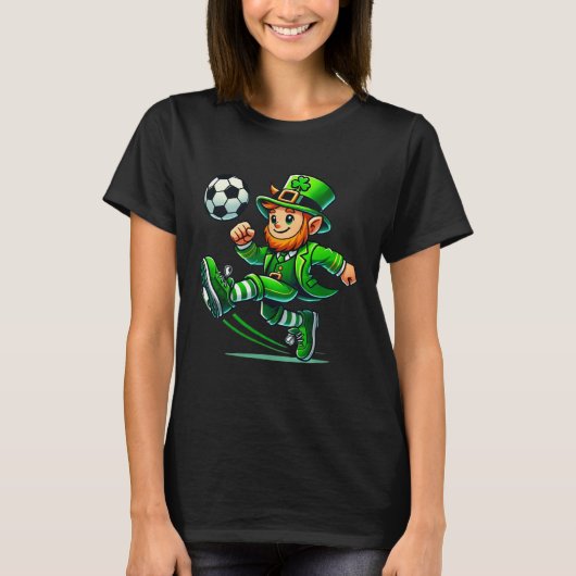 Leprechaun Soccer St Patricks Day Player Boys Men  T-Shirt (Vorderseite)