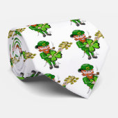 Leprechaun St. Patricks Day 4 Blatt Clover Guitar Krawatte (Gerollt)