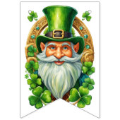 Leprechaun St Patrick's Day Celebration Wimpelkette (Dritte Fahne)