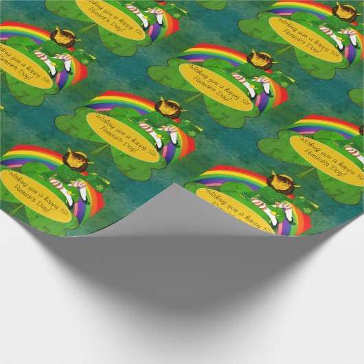 Leprechaun St. Patrick's Day Geschenkpapier (Ecke)
