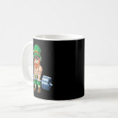 Leprechaun St. Patricks Day Gewichtheben Kaffeetasse (Vorderseite Links)