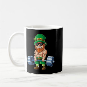 Leprechaun St. Patricks Day Gewichtheben Kaffeetasse