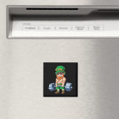 Leprechaun St. Patricks Day Gewichtheben Magnet (In Situ (Geschirrspüler))