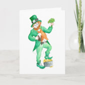 "Leprechaun" St Patrick's Day Grußkarte Karte (Vorderseite)