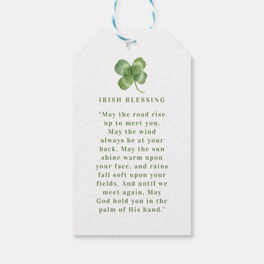 Leprechaun | St. Patrick's Day | Irish Blessing Geschenkanhänger (Rückseite)