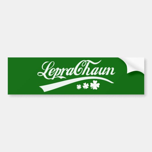 Leprechaun St Patricks Day Irish Kleeblatt Autoaufkleber (Vorne)