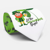 Leprechaun St Patrick's Day Kleeblatts Shenaningan Krawatte (Gerollt)