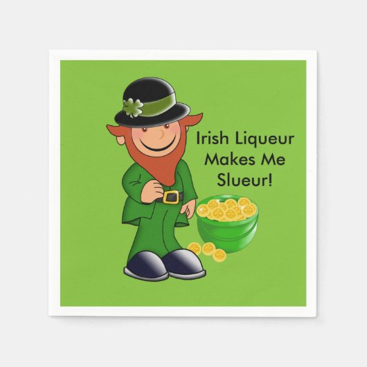 Leprechaun, St. Patrick's Day Paper Napkins Serviette (Vorderseite)