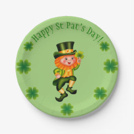 Leprechaun St Patrick's Day Pappteller