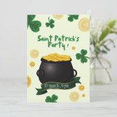 Leprechaun St.Patrick's Day Party Einladung (Stehend Vorderseite)