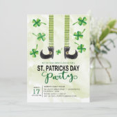 Leprechaun St.Patrick's Day Party Einladung (Stehend Vorderseite)