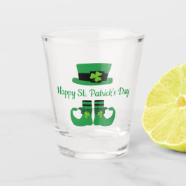 Leprechaun St. Patrick's Day Party Green Black Schnapsglas