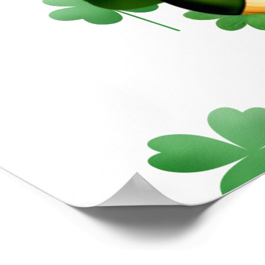 Leprechaun St Patrick's Day Poster (Ecke)