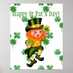 Leprechaun St Patrick's Day Poster