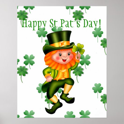 Leprechaun St Patrick's Day Poster (Vorne)