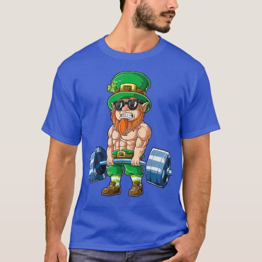 Leprechaun St Patricks Day Weightlift-Fitness T-Shirt (Vorderseite)