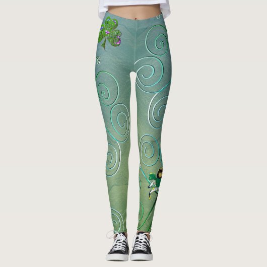 Leprechaun St. Patrick's Leggings (Vorderseite)