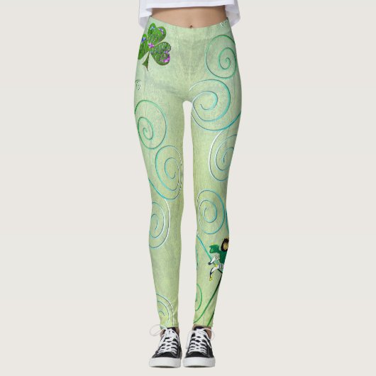 Leprechaun St. Patrick's Leggings (Vorderseite)